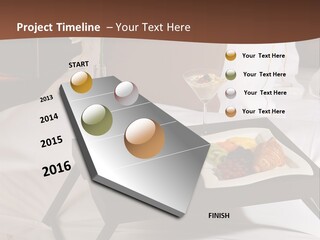 A Bed With A Tray Of Food On Top Of It PowerPoint Template