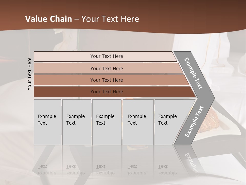 A Bed With A Tray Of Food On Top Of It PowerPoint Template