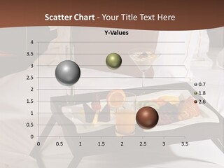 A Bed With A Tray Of Food On Top Of It PowerPoint Template