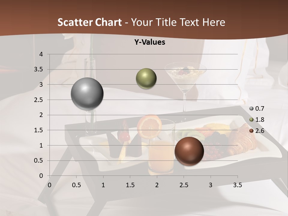 A Bed With A Tray Of Food On Top Of It PowerPoint Template