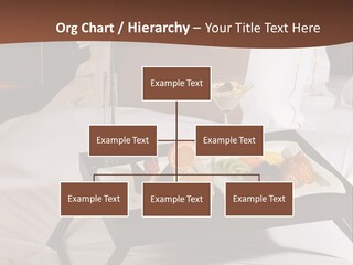 A Bed With A Tray Of Food On Top Of It PowerPoint Template