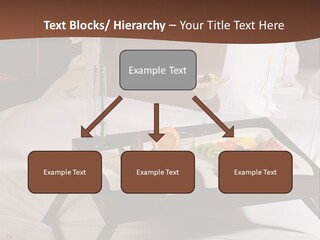 A Bed With A Tray Of Food On Top Of It PowerPoint Template