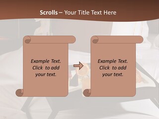 A Bed With A Tray Of Food On Top Of It PowerPoint Template