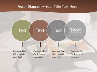 A Bed With A Tray Of Food On Top Of It PowerPoint Template