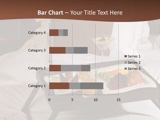 A Bed With A Tray Of Food On Top Of It PowerPoint Template