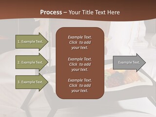 A Bed With A Tray Of Food On Top Of It PowerPoint Template