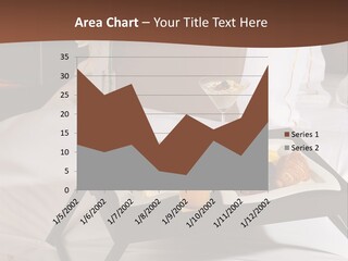 A Bed With A Tray Of Food On Top Of It PowerPoint Template