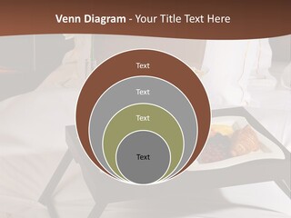 A Bed With A Tray Of Food On Top Of It PowerPoint Template