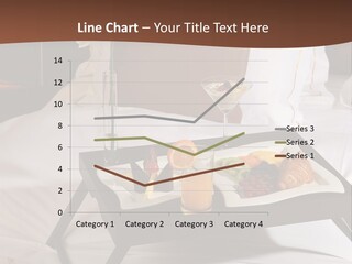 A Bed With A Tray Of Food On Top Of It PowerPoint Template