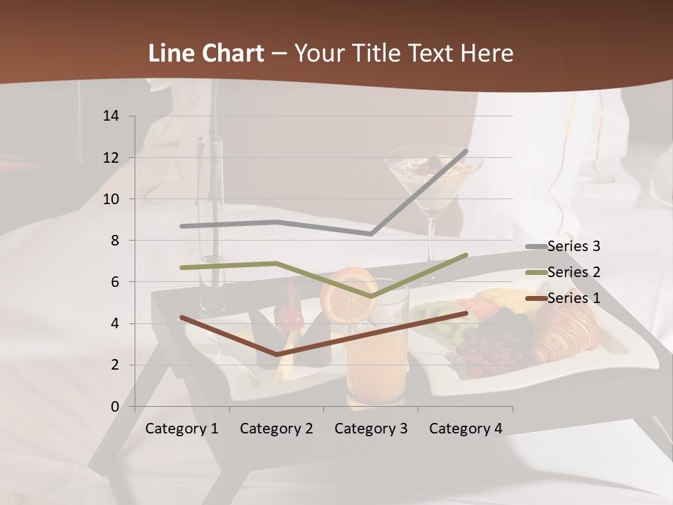 A Bed With A Tray Of Food On Top Of It PowerPoint Template