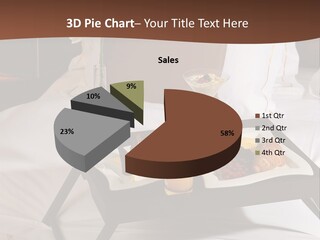A Bed With A Tray Of Food On Top Of It PowerPoint Template