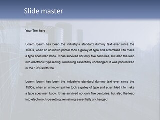 A Powerpoint Presentation With A Cityscape In The Background PowerPoint Template