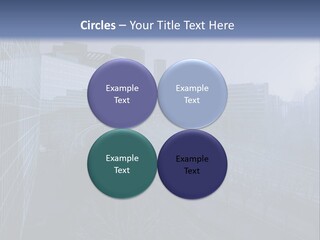 A Powerpoint Presentation With A Cityscape In The Background PowerPoint Template