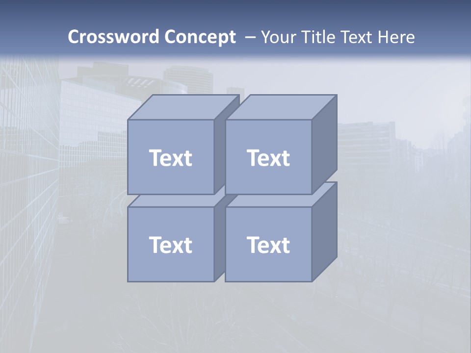 A Powerpoint Presentation With A Cityscape In The Background PowerPoint Template