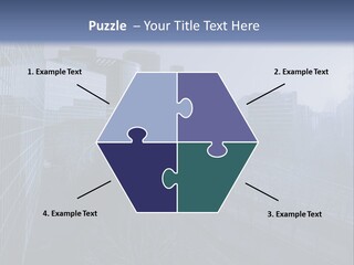 A Powerpoint Presentation With A Cityscape In The Background PowerPoint Template