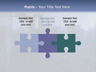 A Powerpoint Presentation With A Cityscape In The Background PowerPoint Template