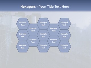 A Powerpoint Presentation With A Cityscape In The Background PowerPoint Template