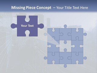 A Powerpoint Presentation With A Cityscape In The Background PowerPoint Template