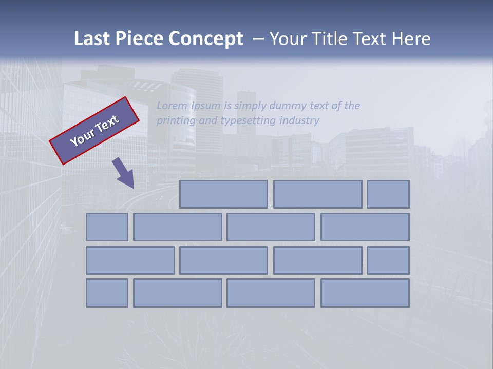 A Powerpoint Presentation With A Cityscape In The Background PowerPoint Template