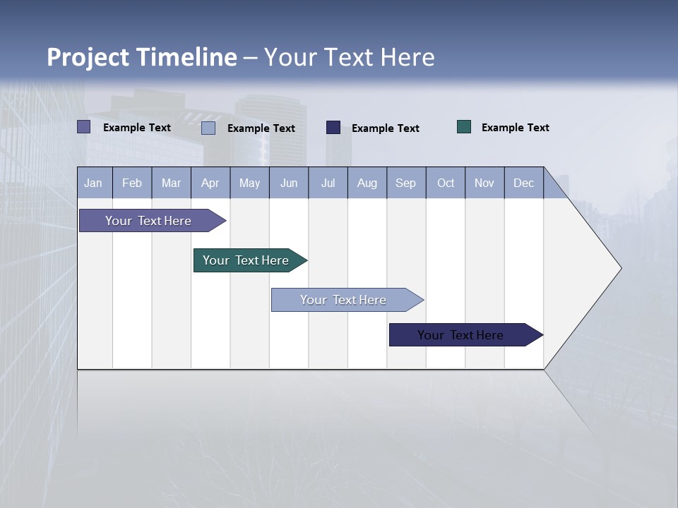A Powerpoint Presentation With A Cityscape In The Background PowerPoint Template