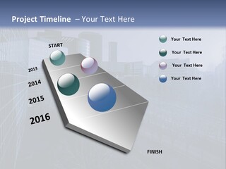 A Powerpoint Presentation With A Cityscape In The Background PowerPoint Template