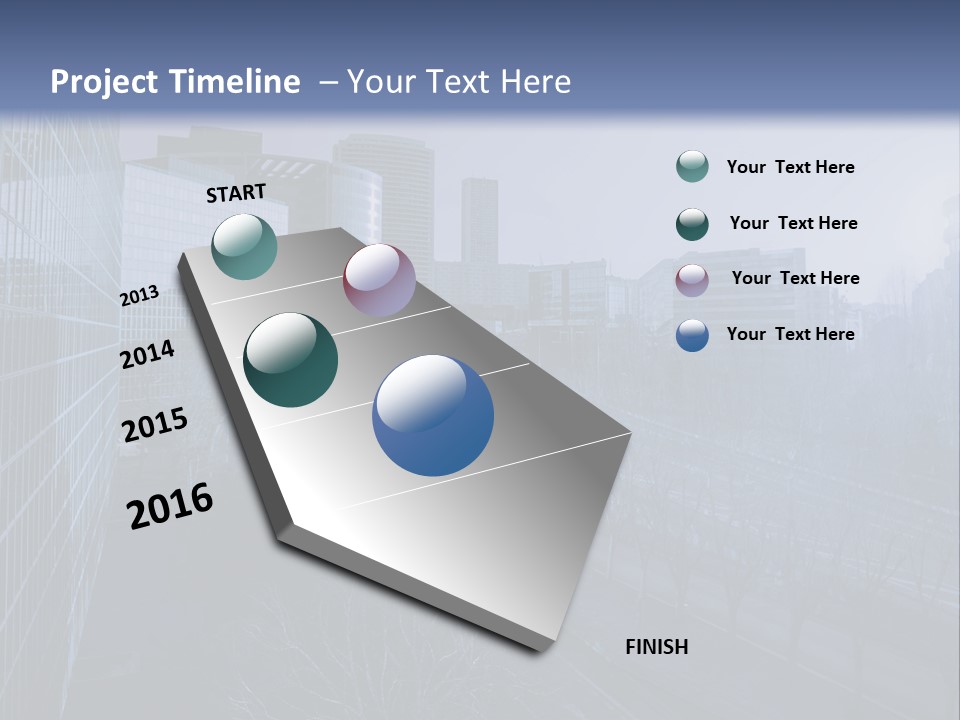 A Powerpoint Presentation With A Cityscape In The Background PowerPoint Template
