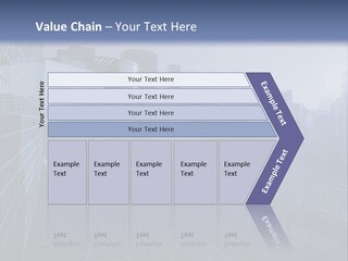 A Powerpoint Presentation With A Cityscape In The Background PowerPoint Template