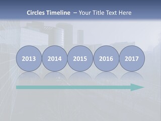 A Powerpoint Presentation With A Cityscape In The Background PowerPoint Template