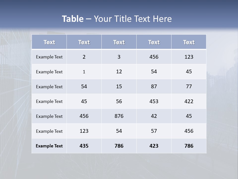 A Powerpoint Presentation With A Cityscape In The Background PowerPoint Template