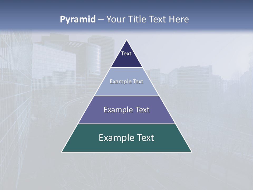 A Powerpoint Presentation With A Cityscape In The Background PowerPoint Template