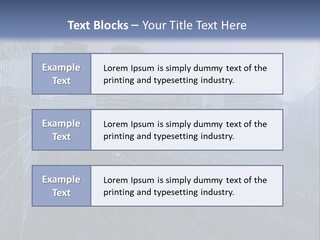 A Powerpoint Presentation With A Cityscape In The Background PowerPoint Template