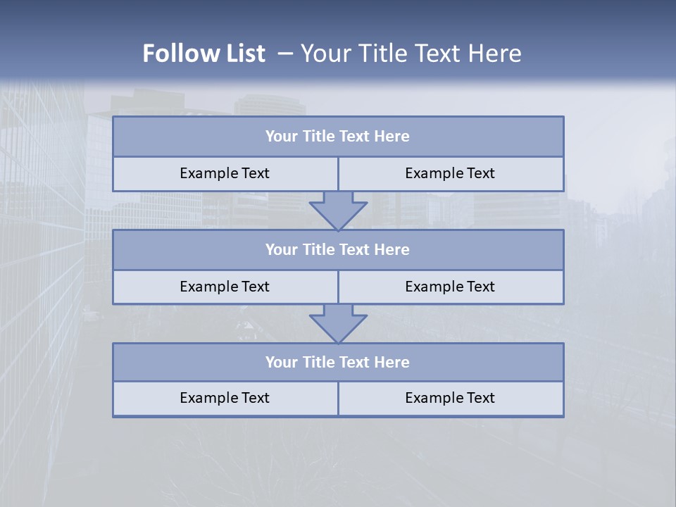 A Powerpoint Presentation With A Cityscape In The Background PowerPoint Template