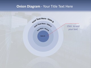 A Powerpoint Presentation With A Cityscape In The Background PowerPoint Template
