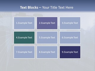 A Powerpoint Presentation With A Cityscape In The Background PowerPoint Template