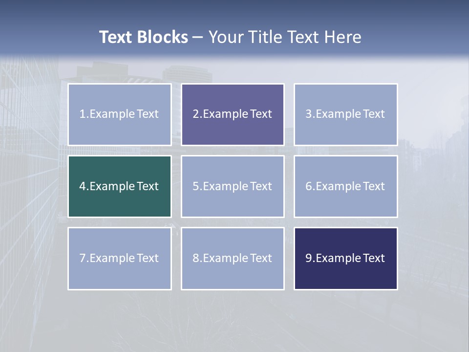 A Powerpoint Presentation With A Cityscape In The Background PowerPoint Template