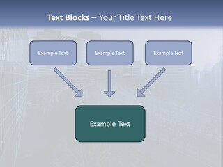 A Powerpoint Presentation With A Cityscape In The Background PowerPoint Template