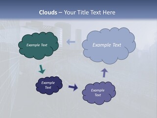A Powerpoint Presentation With A Cityscape In The Background PowerPoint Template