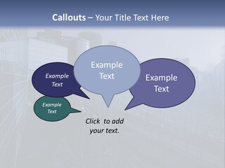 A Powerpoint Presentation With A Cityscape In The Background PowerPoint Template