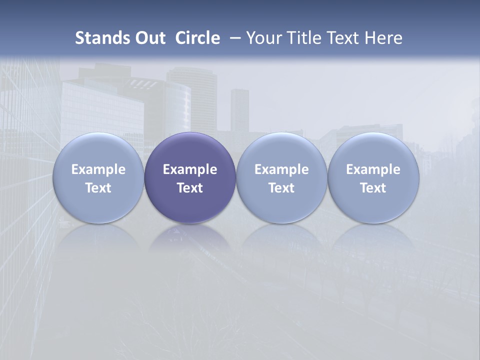 A Powerpoint Presentation With A Cityscape In The Background PowerPoint Template