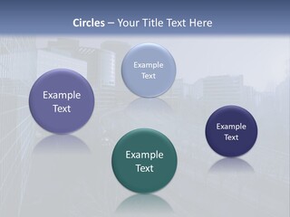 A Powerpoint Presentation With A Cityscape In The Background PowerPoint Template