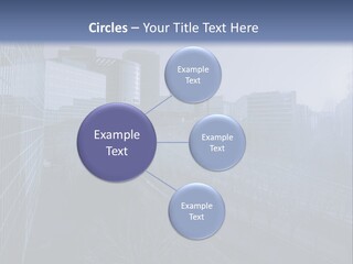A Powerpoint Presentation With A Cityscape In The Background PowerPoint Template