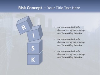 A Powerpoint Presentation With A Cityscape In The Background PowerPoint Template