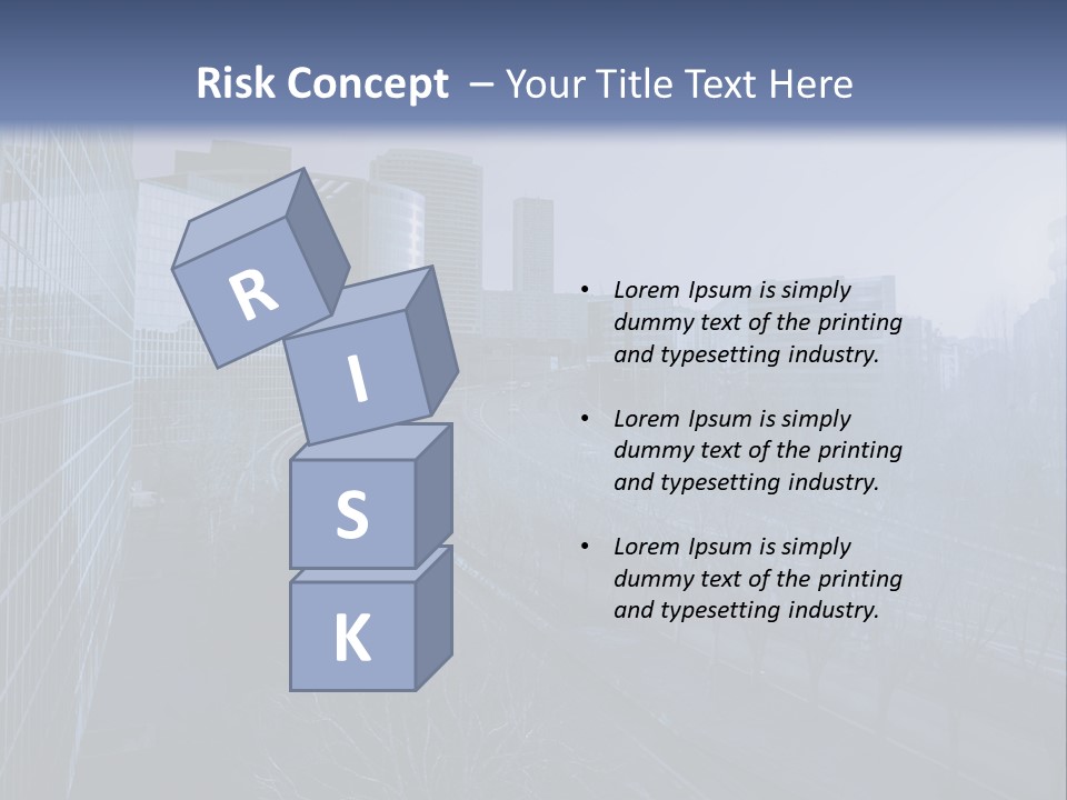 A Powerpoint Presentation With A Cityscape In The Background PowerPoint Template