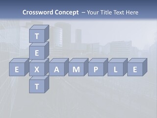 A Powerpoint Presentation With A Cityscape In The Background PowerPoint Template