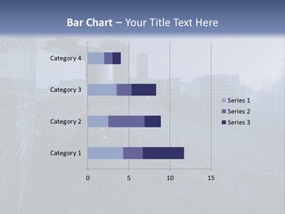 A Powerpoint Presentation With A Cityscape In The Background PowerPoint Template