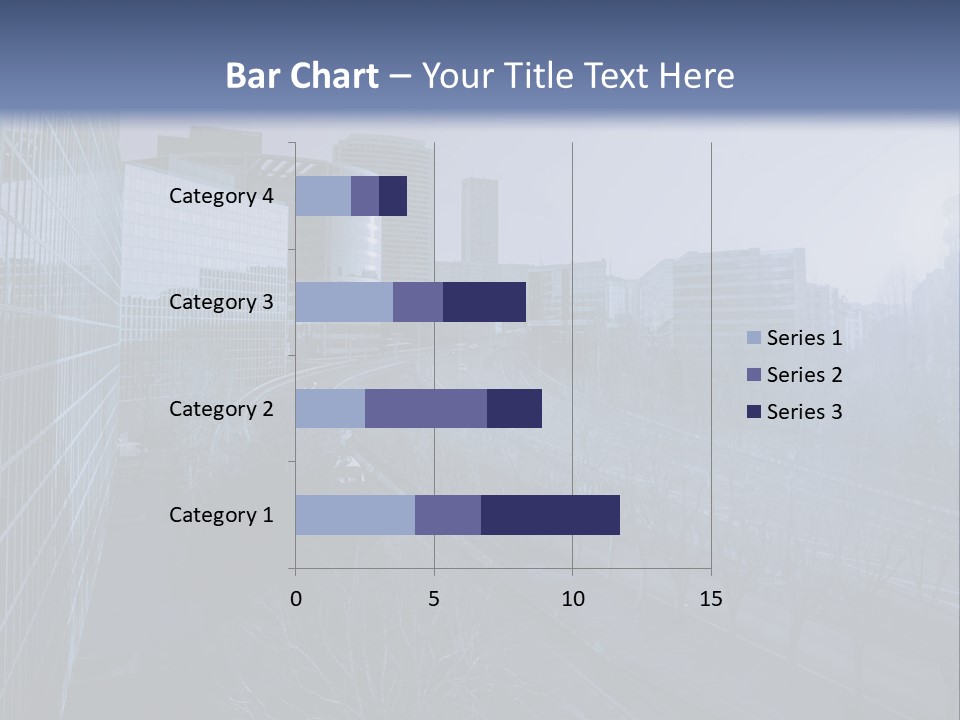 A Powerpoint Presentation With A Cityscape In The Background PowerPoint Template