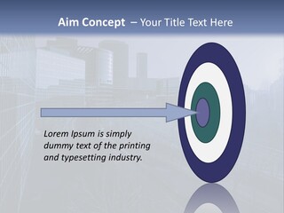 A Powerpoint Presentation With A Cityscape In The Background PowerPoint Template