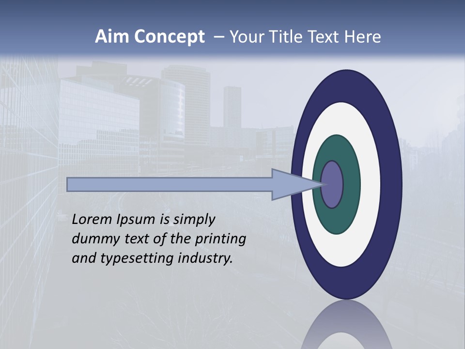 A Powerpoint Presentation With A Cityscape In The Background PowerPoint Template