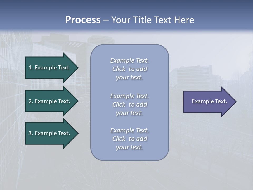 A Powerpoint Presentation With A Cityscape In The Background PowerPoint Template