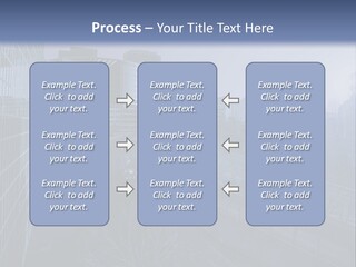 A Powerpoint Presentation With A Cityscape In The Background PowerPoint Template